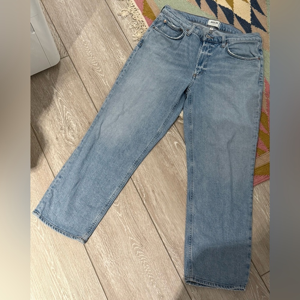 Agolde (Kye), Light Blue Denim Ankle Jeans
